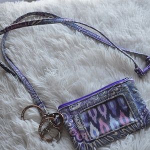 Vera Bradley lanyard and wallet duo